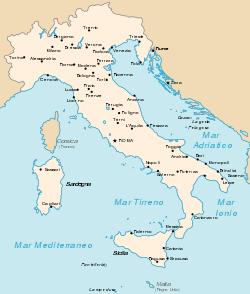 Location of Italy