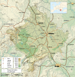 Location of Kosovo