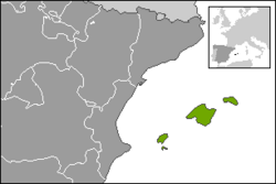 Map of the Balearic Island