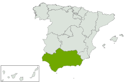 Map of Andalucía