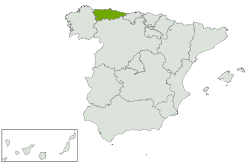 Map of Asturias