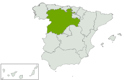 Map of Castile and León