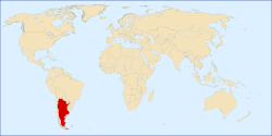 Location of Argentina