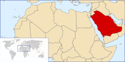 Location of Saudi Arabia