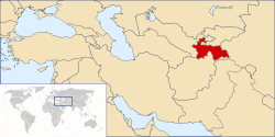 Location of Tajikistan