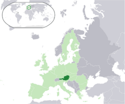 Location of Austria