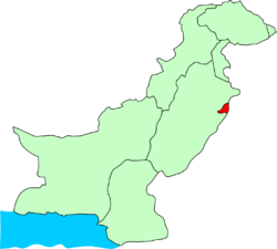 Location of Lahore