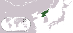 Location of North Korea