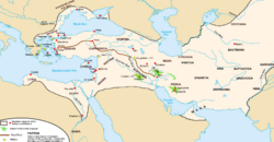 The Achaemenid Empire at its maximum extent