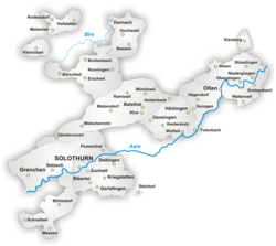 Map of the Canton of Solothurn