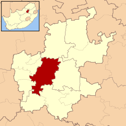 Location of Johannesburg