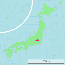 Map of Japan with Saitama highlighted