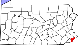 Location of City of Philadelphia