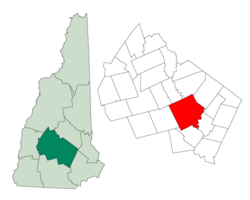 Location in Merrimack County, New Hampshire