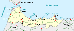 Location of Spanish protectorate of Morocco