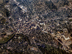 Muncie downtown from the northwest