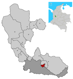 Location of the city and municipality of Pereira in Risaralda Department.