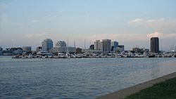 Downtown Norfolk as seen from Portsmouth.