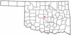 Location in Oklahoma County and the state of Oklahoma.