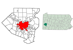 Location in Allegheny County, Pennsylvania