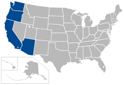 Pacific-10 Conference locations