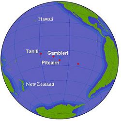 Location of Pitcairn Islands