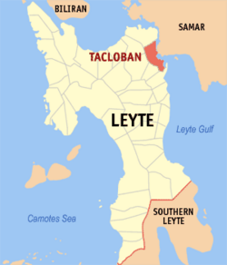 Location of Tacloban