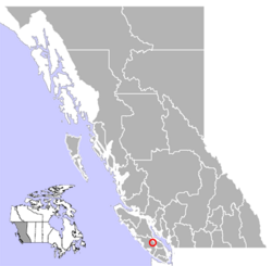 Location of Port Alberni, British Columbia