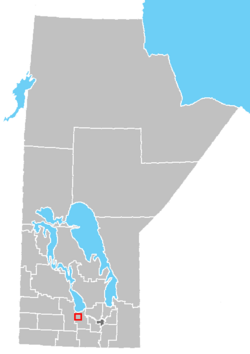 Location of Portage la Prairie