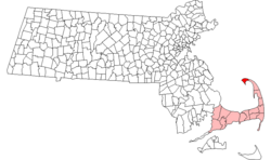 Location in Barnstable County in Massachusetts