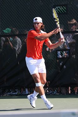 Nadal at the 2008 Western & Southern Financial Group Masters in Mason, Ohio