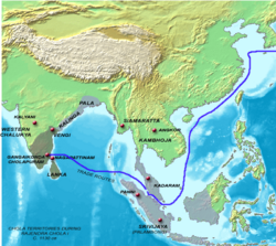 Location of Chola Empire