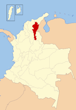 Location of Department of Cesar