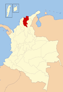 Location of Department of Magdalena