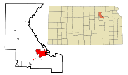 Location within Kansas