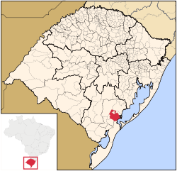 Location in Rio Grande do Sul, Brazil