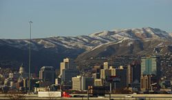 Downtown Salt Lake City in April 2008