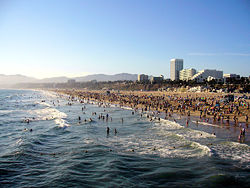 Downtown Santa Monica as seen from the Santa Monica Pier