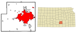 Location in the state of Kansas