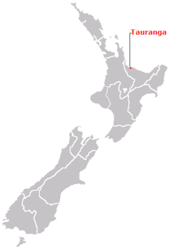 Location of Tauranga