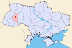 Location with the Ternopil Oblast