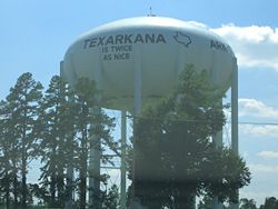 Water tower in Texarkana, Texas