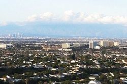 The neighborhoods of South Torrance, with Downtown Los Angeles visible upper left.