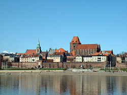 Toruń's Old Town from the left side of the Vistula River.