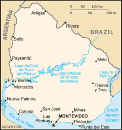 Location of Montevideo