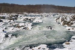 none Great Falls of the Potomac River in winter.