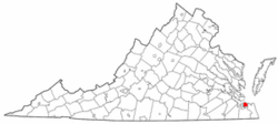 Location in the Commonwealth of Virginia.