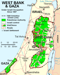 Map of the West Bank and the Gaza Strip, 2007