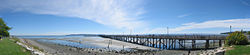 A panorama of the promenade and pier.