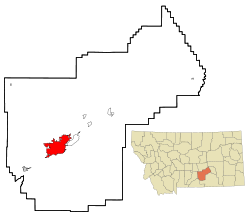 Location in Yellowstone County and Montana